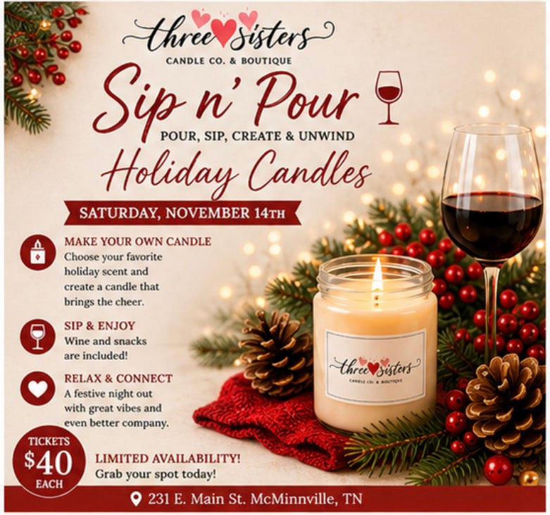 đ Holiday Sip nâ Pour Registration - 11/14 - 6PM
