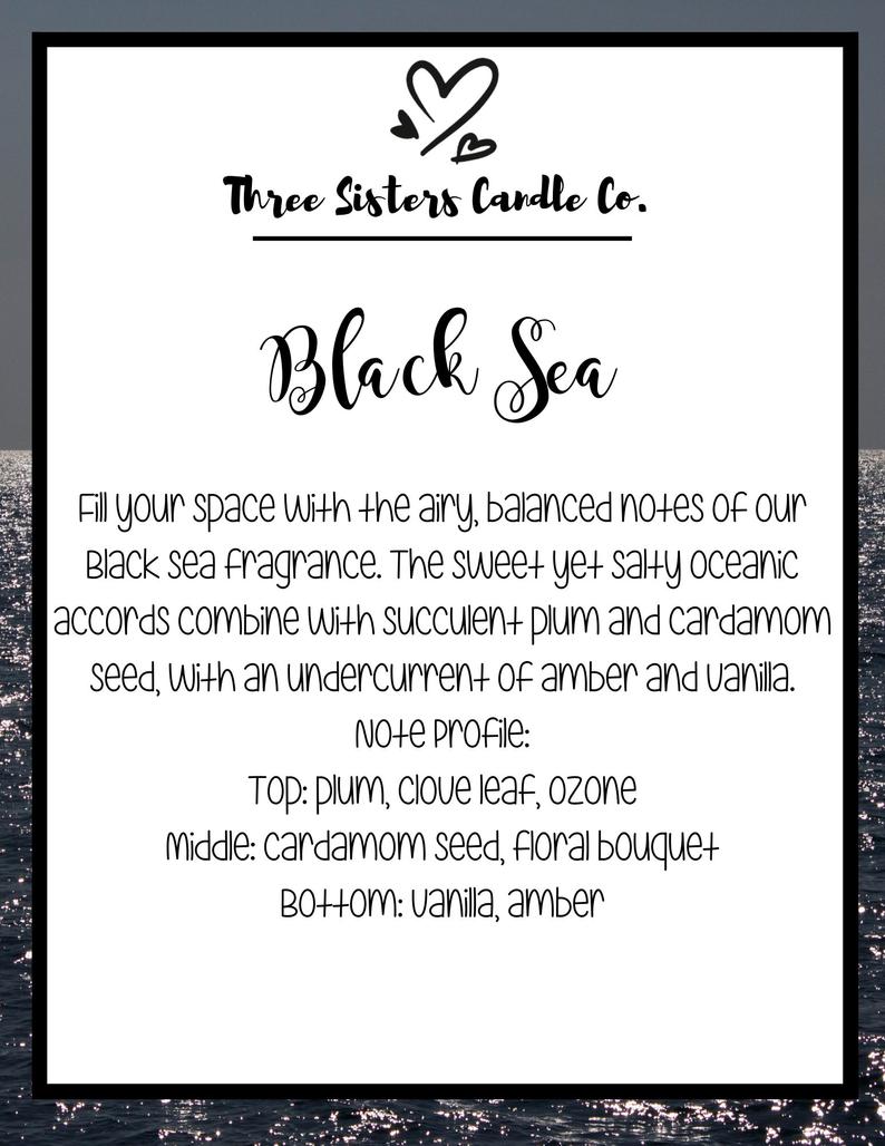 Black Sea Soy Candle - Candle Gift -Scented Candle - Farmhouse Decor