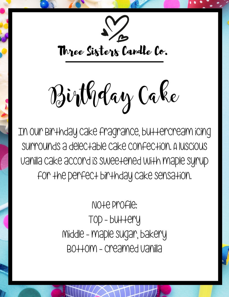 Birthday Cake Soy Candle - Candle Gift - Scented Candle - Farmhouse Decor