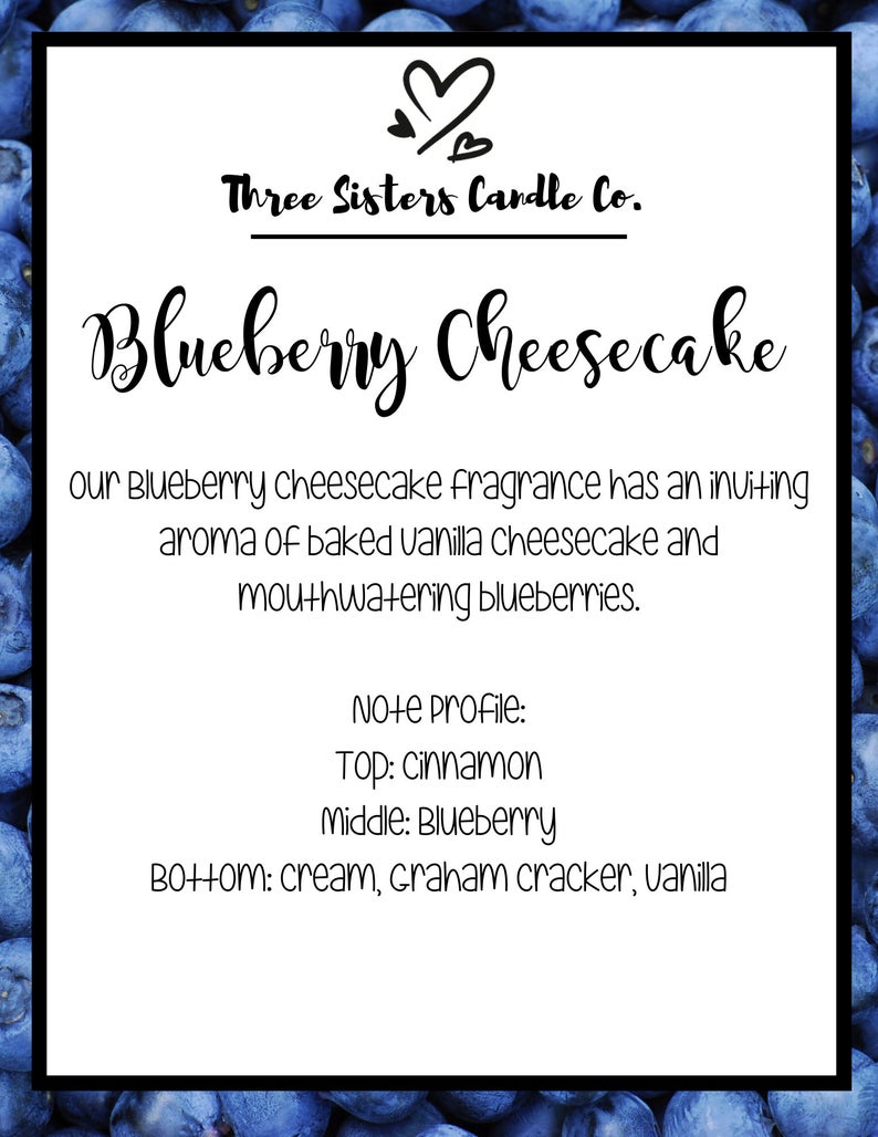 Blueberry Cheesecake Soy Candle - Candle Gift - Scented Candle - Farmhouse Decor