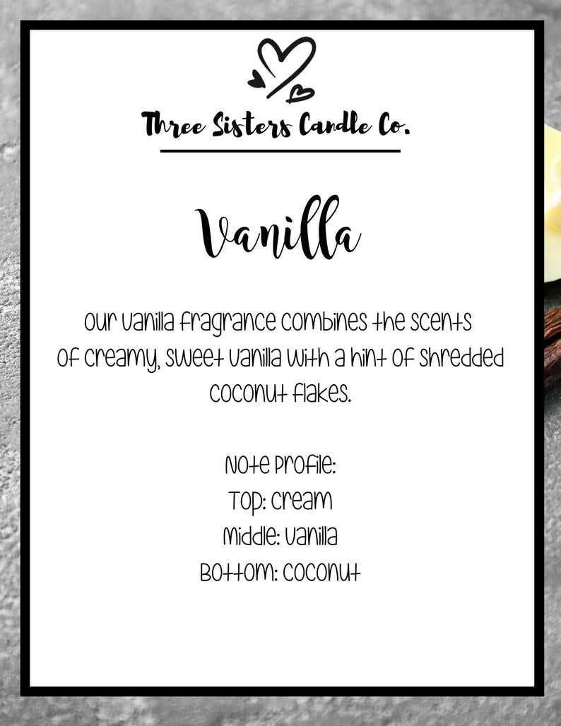 Vanilla Soy Candle - Candle Gift - Wedding Favors - Scented Candle