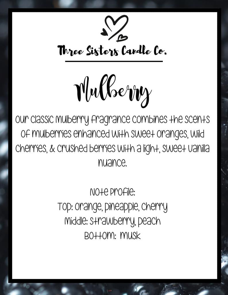 Mulberry Soy Candle - Candle Gift - Wedding Favors - Scented Candle