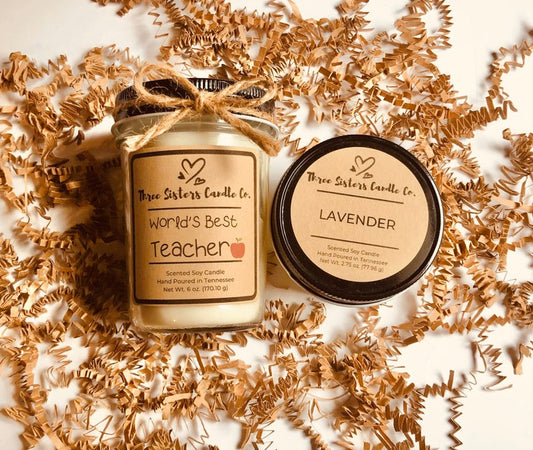 Teacher Soy Candle - Teacher Appreciation Gift - Candle Gift - Mason Jar Candle