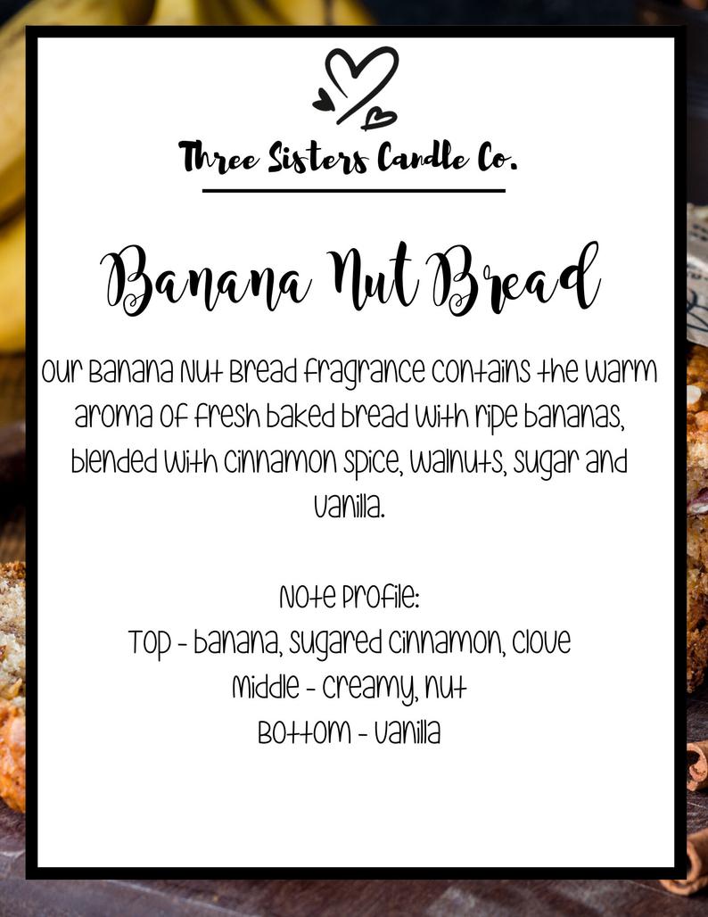 Banana Nut Bread Soy Candle - Candle Gift - Wedding Favors - Scented Candle