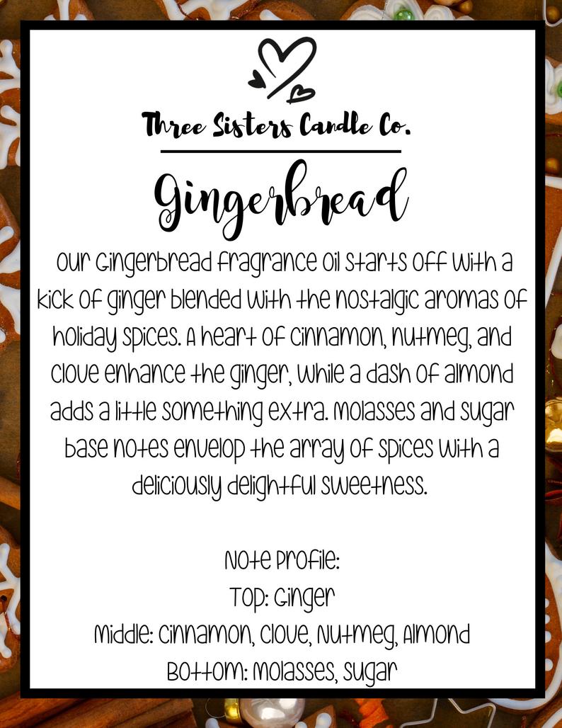 Gingerbread Soy Candle -   Candle Gift - Scented Candle - Farmhouse Decor