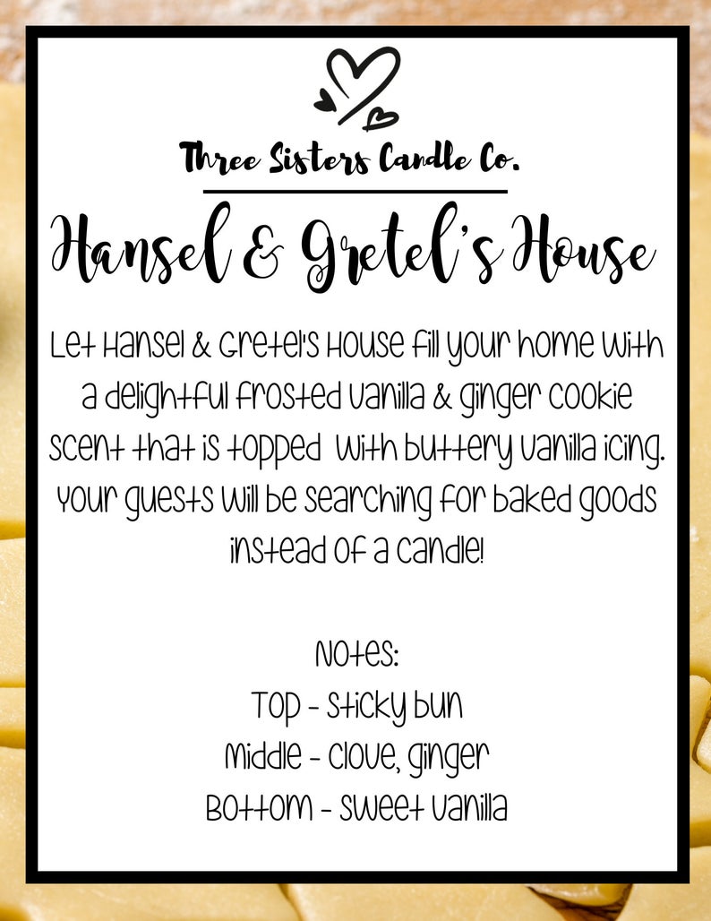 Hansel & Gretel's House Soy Candle -   Candle Gift - Scented Candle - Farmhouse Decor