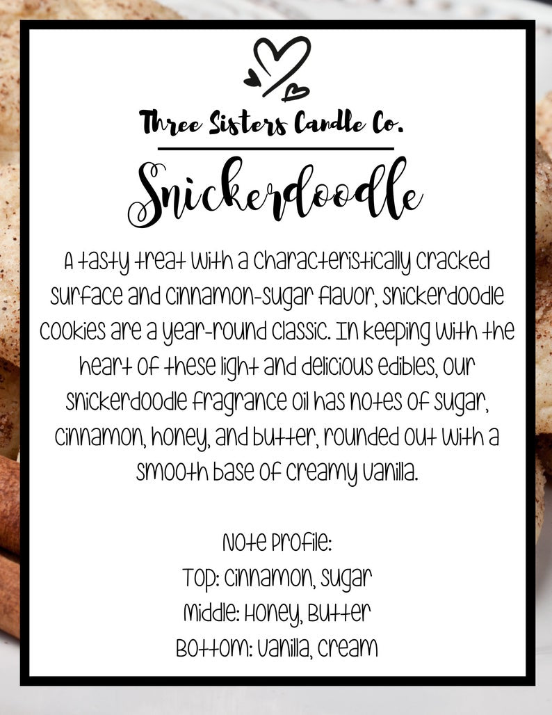 Snickerdoodle Soy Candle - Candle Gift - Scented Candle - Farmhouse Decor
