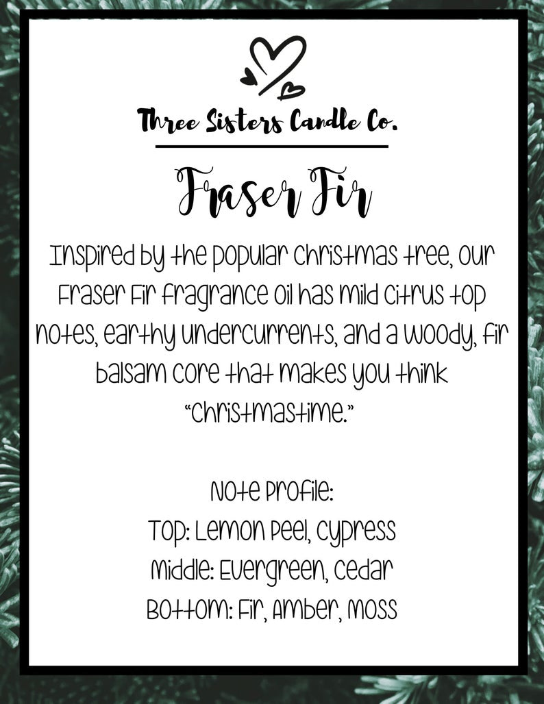 Fraser Fir Soy Candle -   Candle Gift - Scented Candle - Farmhouse Decor