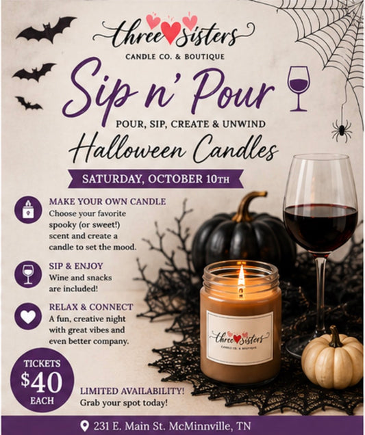 🎃 Halloween Sip n’ Pour Registration - 10/10 - 6:00 pm