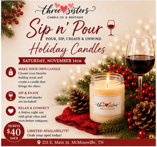 🎁 Holiday Sip n’ Pour Registration - 11/14 - 6PM