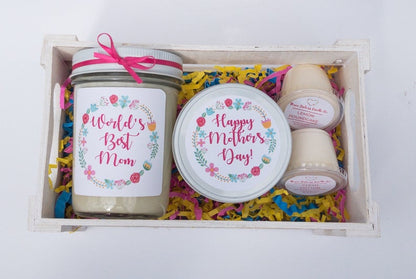Mothers Day Candle Gift Crate - Candle Gift for Mom - Gift from Daughter - Mom Gift - Personalized Gift - Gift Idea for Mom